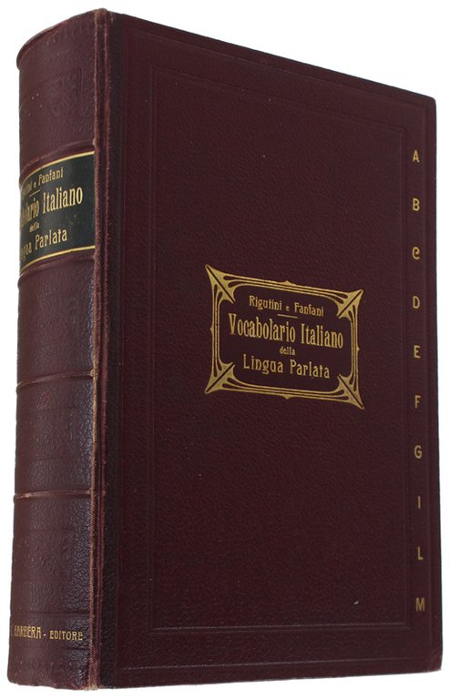 VOCABOLARIO ITALIANO DELLA LINGUA PARLATA.