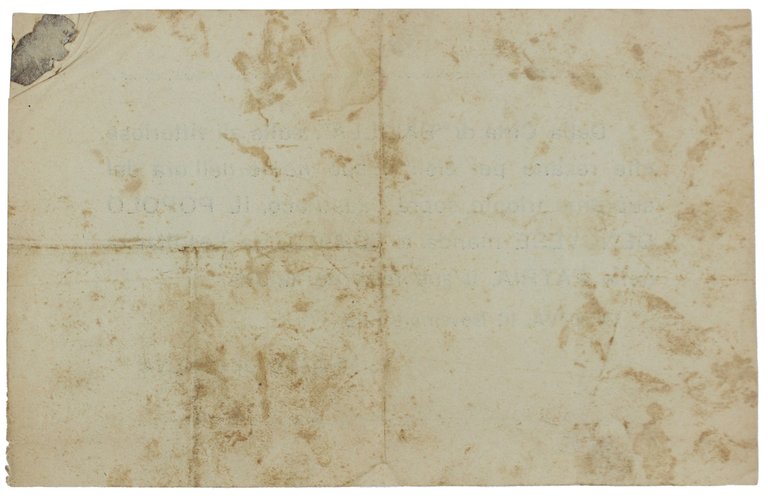 VOLANTINO "DALLA CITTA' DI BALILLA." Genova, 10 Novembre 1918