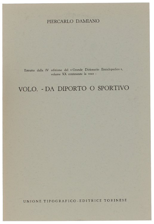 VOLO DA DIPORTO O SPORTIVO. Estratto dalla IV edizione del …