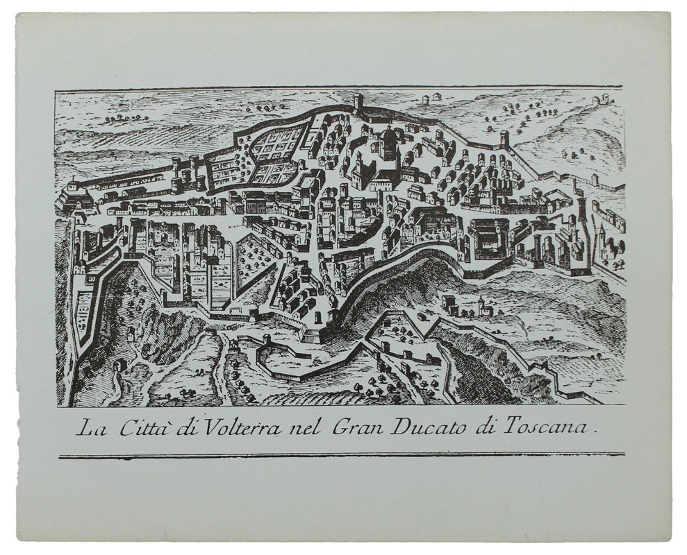 VOLTERRA: ANTICA MAPPA / VEDUTA - Ristampa anastatica (1970 ca.) | Immagine principale