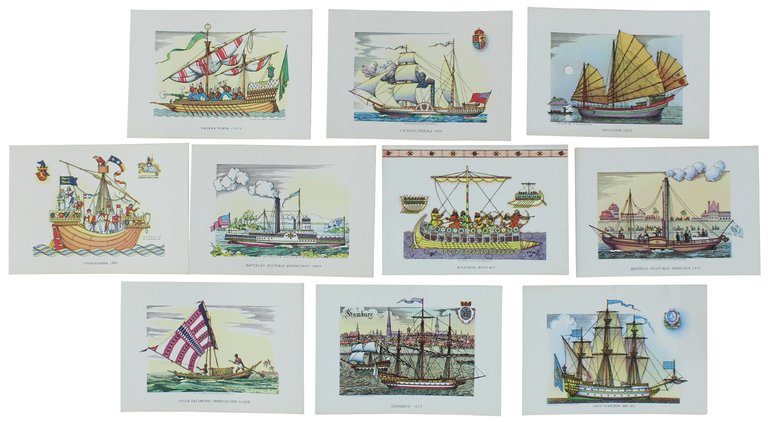 VSEVOLODE NICOULINE "IMBARCAZIONI": LOTTO DI 10 CARTOLINE