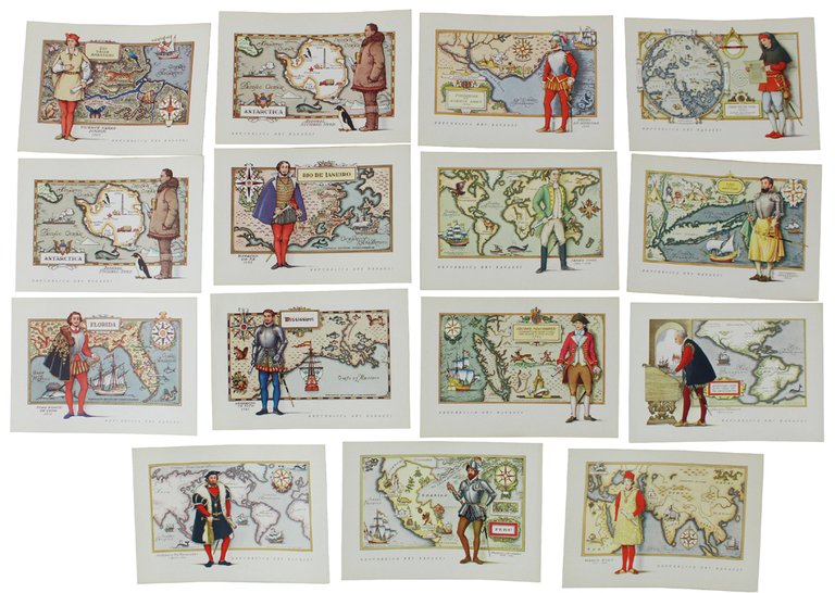 VSEVOLODE NICOULINE "NAVIGATORI" Serie 4a: LOTTO DI 15 CARTOLINE.