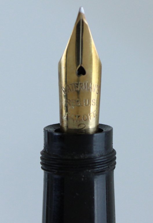 WATERMAN'S IDEAL FOUNTAIN PEN laminata oro, pennino 14 Kt rientrante, …