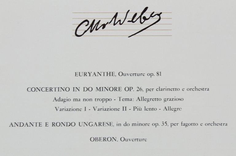 WEBER CARL MARIA VON WEBER - 3 dischi NUOVI nei … | Immagine Gallery 7