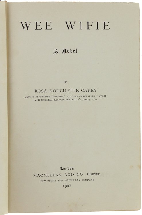 WEE WIFIE - A Novel.