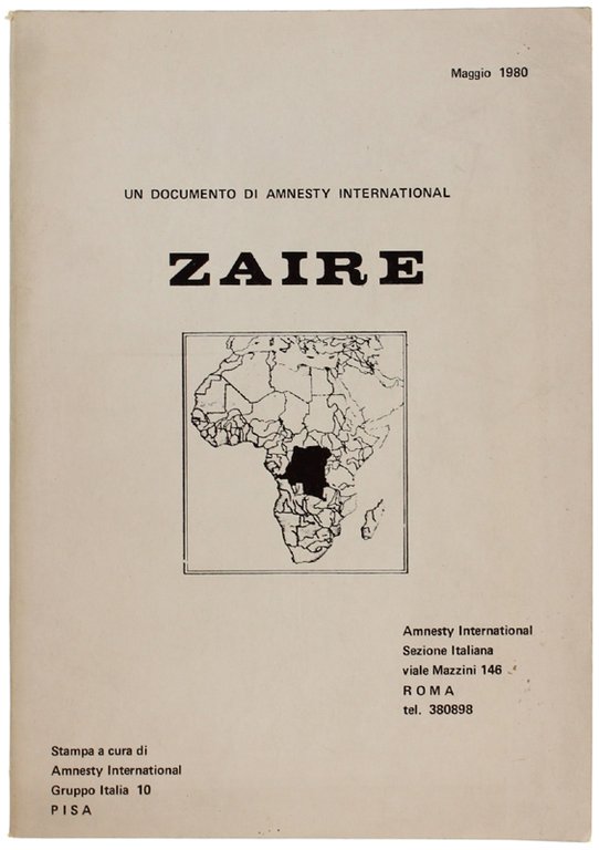 ZAIRE. Un documento di Amnesty International.