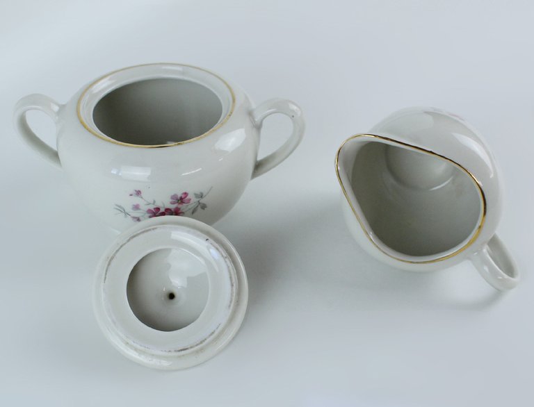 ZUCCHERIERA E BRICCO LATTE PORCELLANA BAVARIA VINTAGE