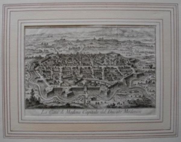 La Città di Modena capitale del Ducato Modenese.