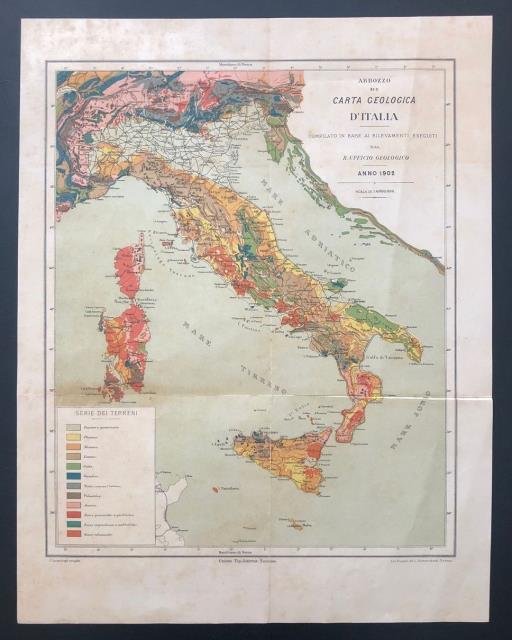 Abbozzo di Carta Geologica d'Italia compilato in base ai rilevamenti …