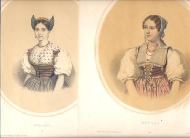 Appenzel (Costumi femminili svizzeri).