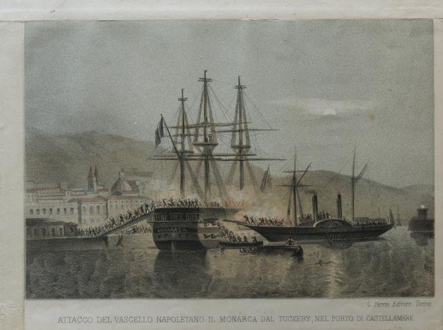 Attacco del vascello napoletano il Monarca dal Turkey nel porto …