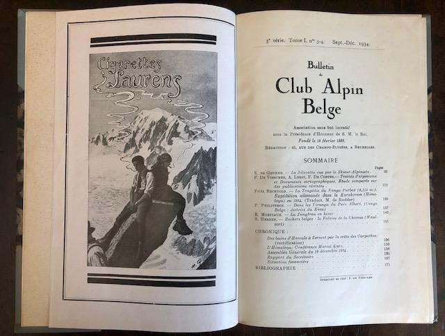 Bullettin du Club Alpin Belge.
