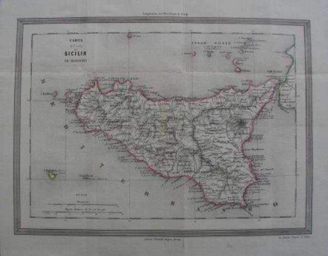 Carta dell’Isola di Sicilia ed Adjacenti.
