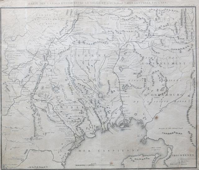 Carte des Landes situées entre le Volga et l'Oural, et …