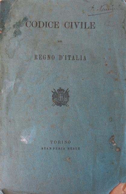 Codice Civile del Regno d’Italia.