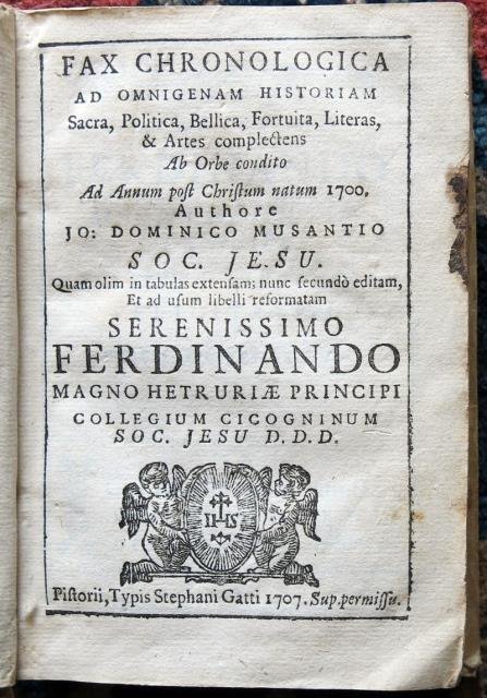 Fax Chronologica ad omnigenam Historiam Sacra, Politica, Bellica, Fortuita, Literas, …