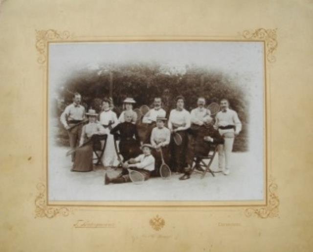 Foto di gruppo di giocatori di Tennis.