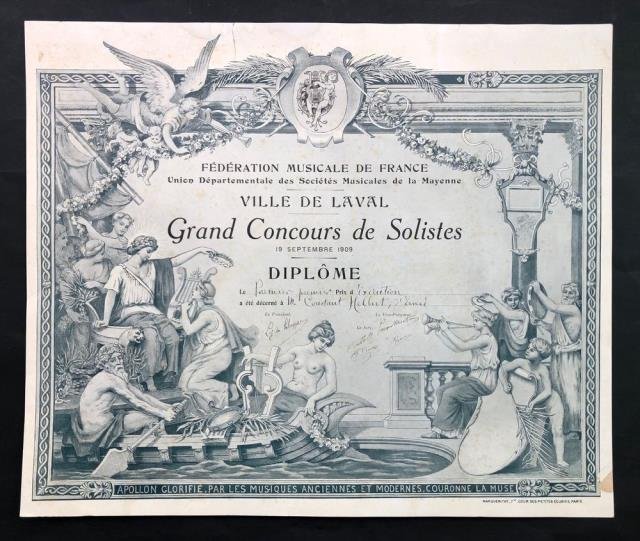 Grand Concours de Solistes.19 Septembre 1909.