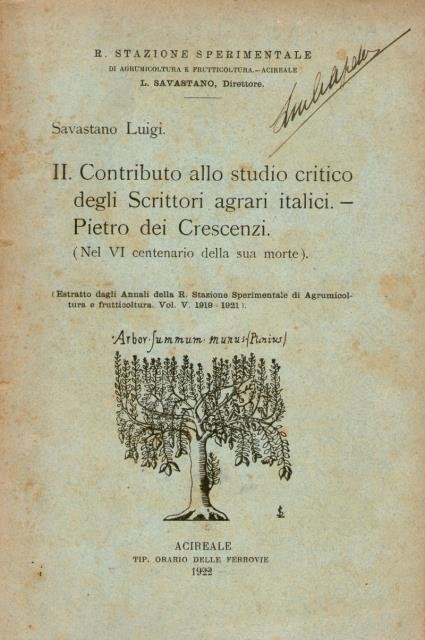 Il contributo allo studio critico degli Scrittori agrari italici - …