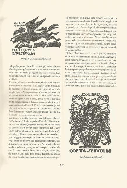 Jahrbuch, Guteneberg. 1959 Sonderdruck. Testimonianza sull'Ex Libris Italiano d'oggi.