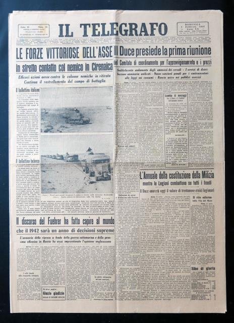 Le forze vittoriose dell'Asse. Il Duce preside la prima riunione.