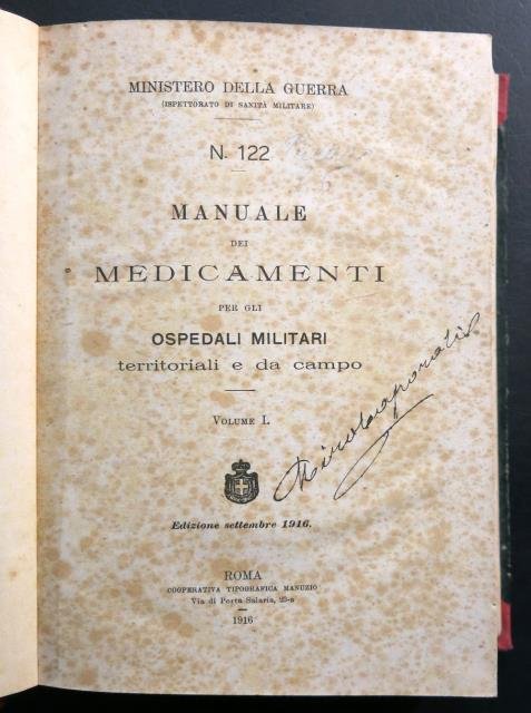 Manuale dei medicamenti per gli ospedali militari territoriali e da …