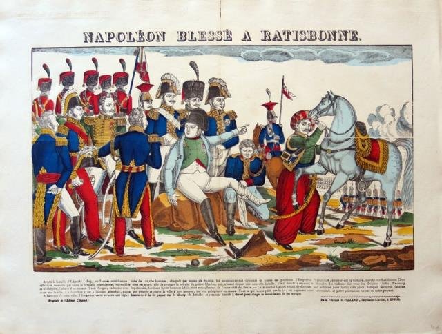 Napoleon Blessé a Ratisbonne.