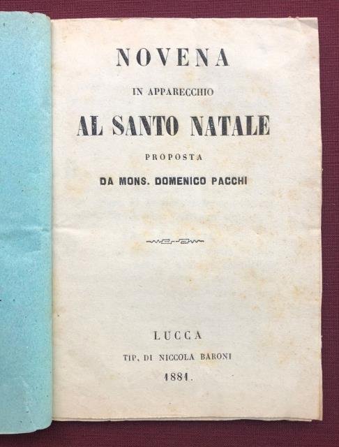 Novena in apparecchio al Santo Natale. Proposta da Mons. Domenico …