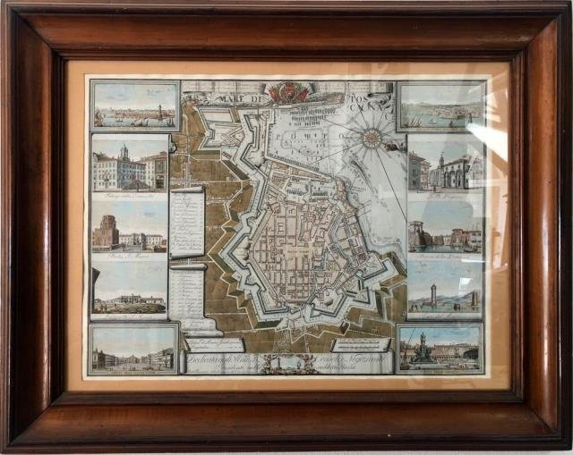 Pianta della città e Porto di Livorno fatta sotto gli …