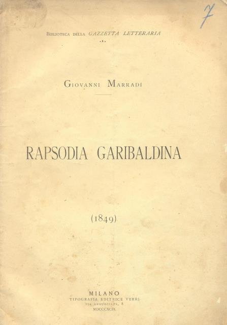 Rapsodia Garibaldina (1849).
