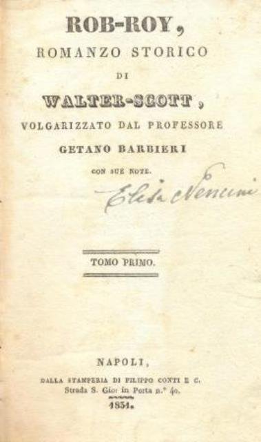 Rob Roy. Romanzo storico di Walter Scott.