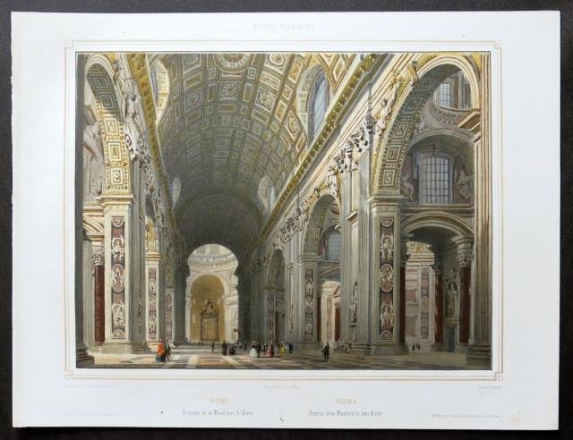 Rome. Intérieur de la Basilique de Saint Pierre / Interno …