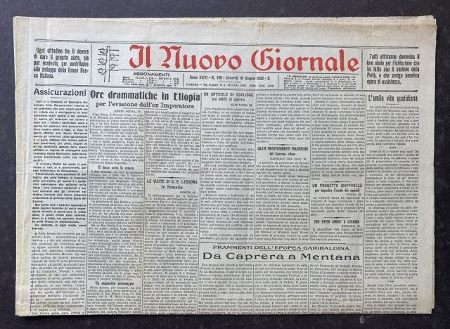 Titolo del 10 Giugno 1932.