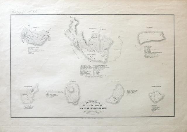 Topografia di alcune antiche città etrusche.