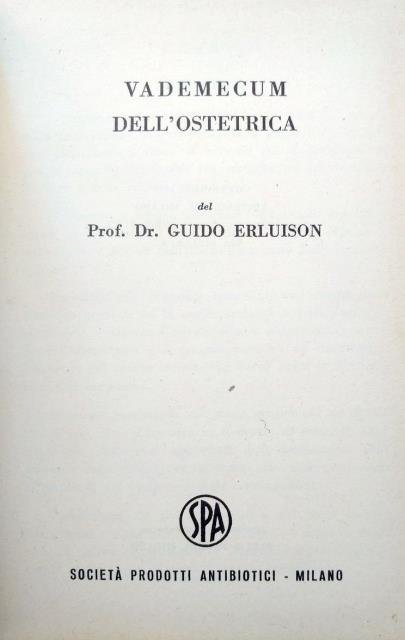 Vademecum dell'ostetrica.