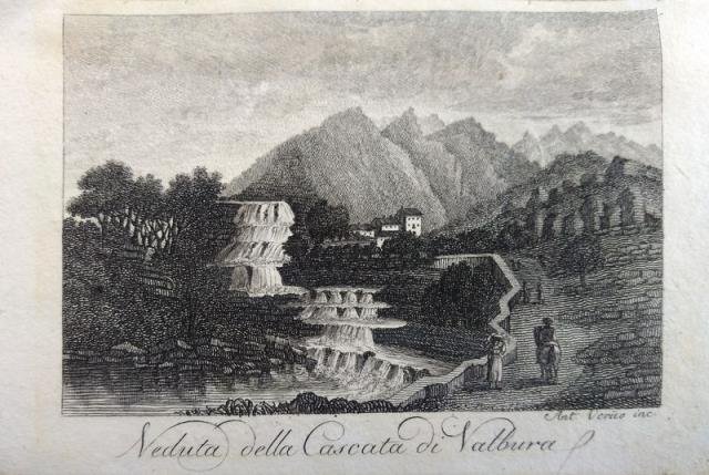 Veduta della Cascata di Valbura.