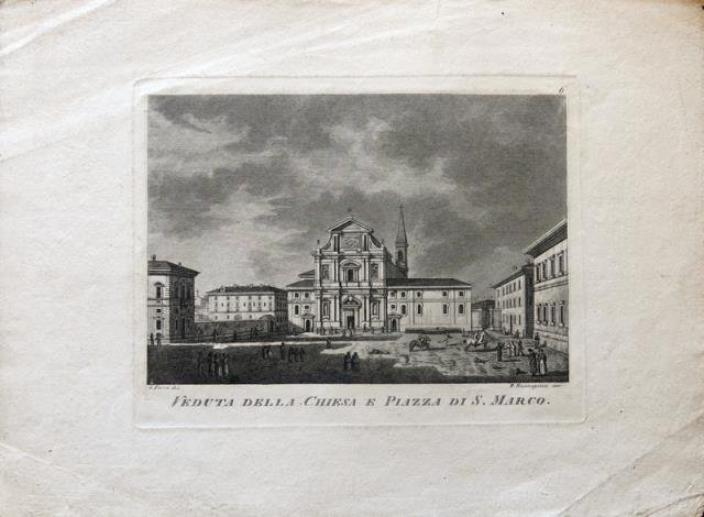 Veduta della Chiesa e Piazza di S. Marco.
