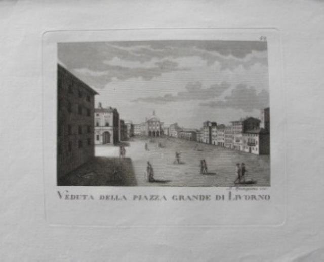 Veduta della Piazza Grande di Livorno.