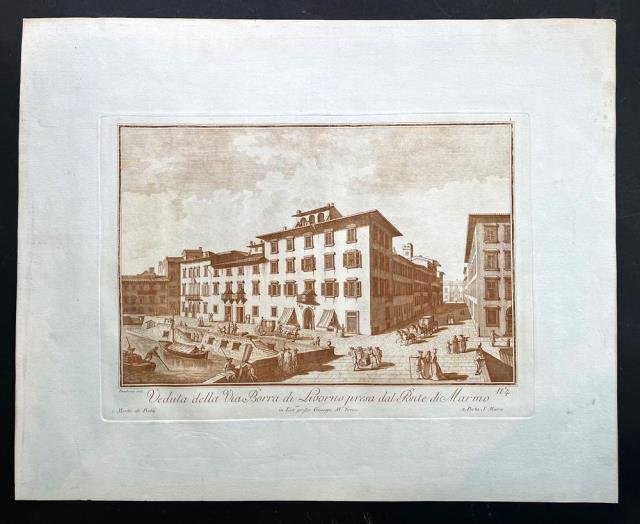 Veduta della Via Borra di Livorno presa dal Ponte di …