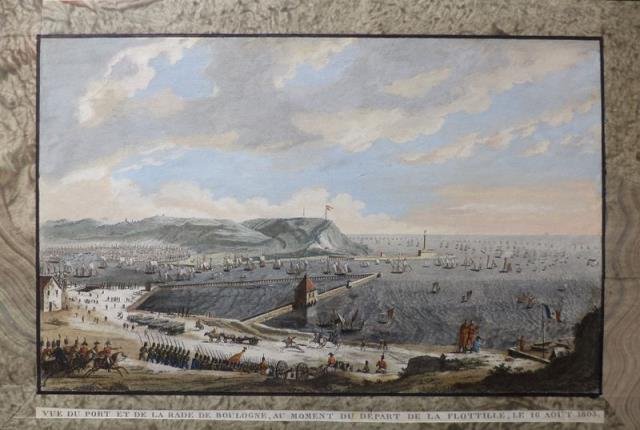 Vue du port et de la rade de Boulogne, au …