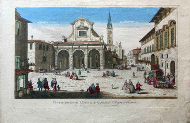 Vue Perspective de l'Eglise et de la place de St. …