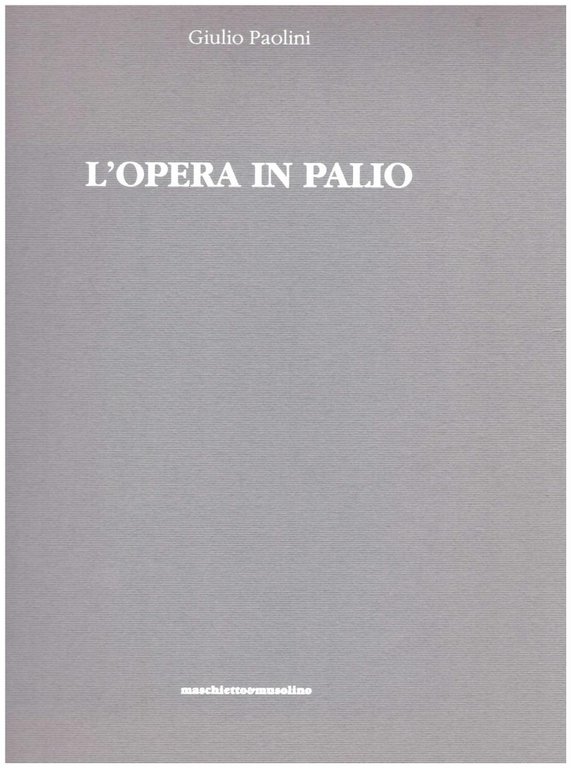 L'opera in Palio