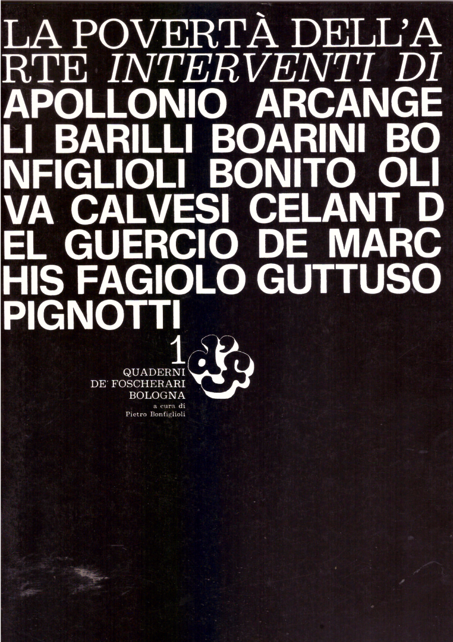 La povertà dell' Arte. Interventi di AA.VV.