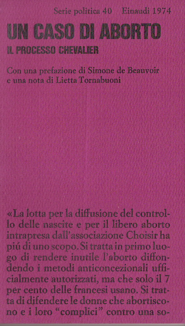 Un caso di aborto. Il processo di Chevalier