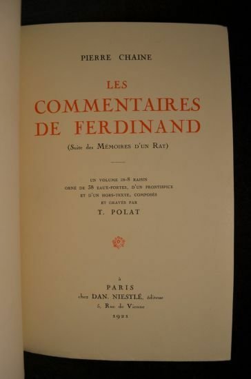 Les commentaires de Ferdinand (suite des Mémoires d'un rat)