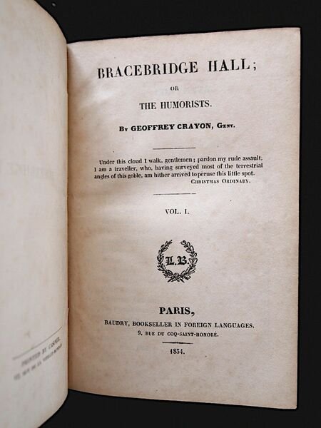 Bracebridge Hall ; or the humorists [Suivi de] Tales of …