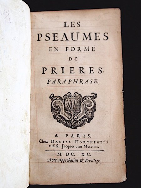 [PSAUTIER] Les pseaumes en forme de prieres. Paraphrases