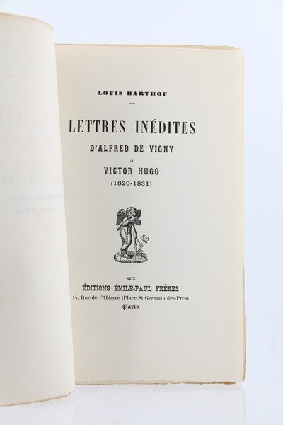 Lettres inédites d'Alfred de Vigny à Victor Hugo (1820-1831)