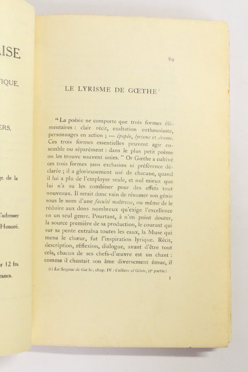 A André Chénier in La Nouvelle Revue française n°8 de …