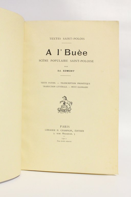 A l'Buèe, scène populaire saint-poloise